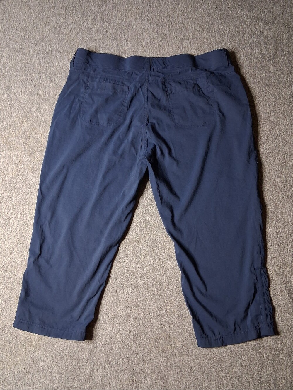 Khombu Womens Navy Blue Woven Stretch Capri Pants XXL - Picture 12 of 14
